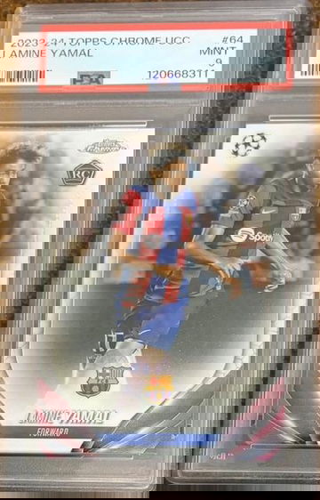 2023/24 Lamine Yamal Topps Chrome UCC PSA9 Rc