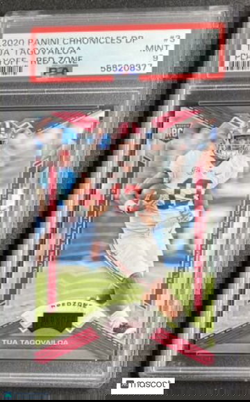 Tua Tagovailoa 2020 Chronicles Draft Picks Playoff Red Zone RC #3 Rookie PSA 9