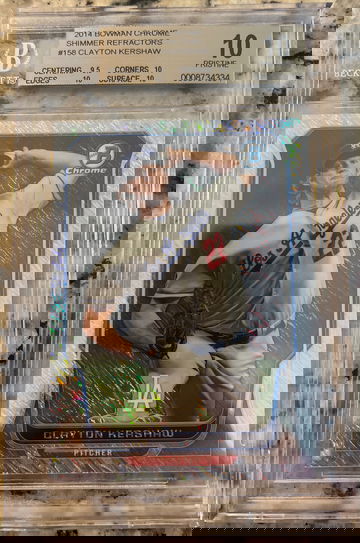 2014 Bowman Chrome Clayton Kershaw Shimmer Refractor #/15 