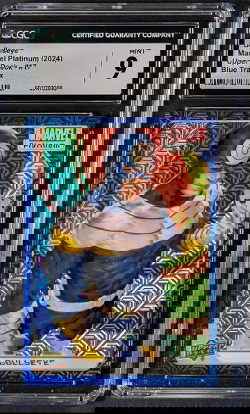 2024 Marvel Platinum Bullseye Blue Traxx CGC 9