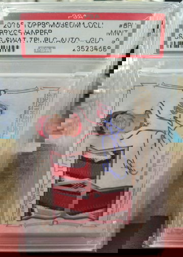 2015 Topps Museum Bryce Harper Triple Patch Auto /25 PSA 9 POP 1