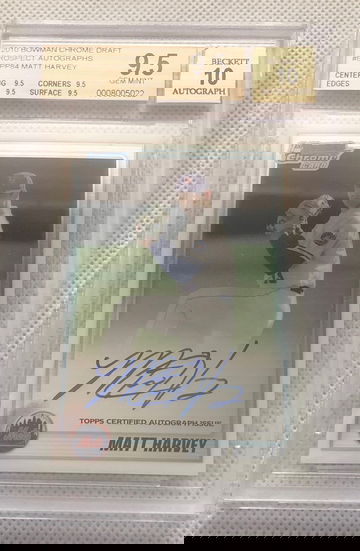 Matt Harvey 2010 Bowman Chrome Auto. True Gem