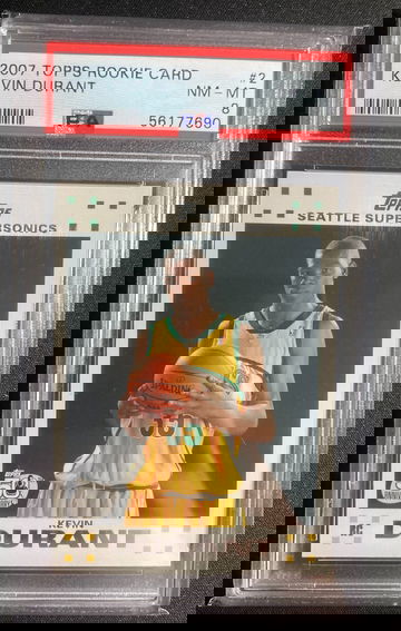 2007 Topps White Kevin Durant #2 PSA 8 NM-MT