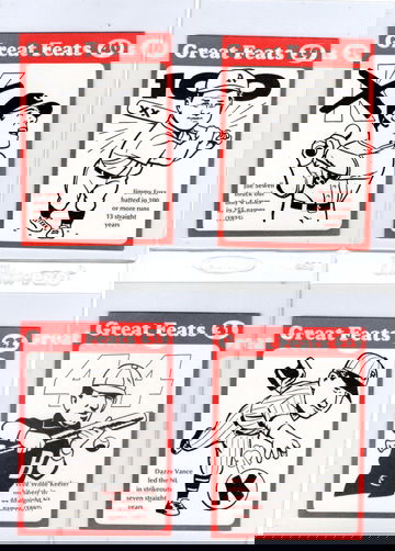 1972 Fleer Laughlin Baseball Feats Lot of 13 each 1/4 set NM++