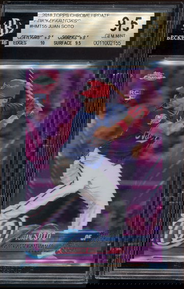 Juan Soto 2018 Topps Chrome Update Pink Refractors Rookie BGS 9.5 True Gem