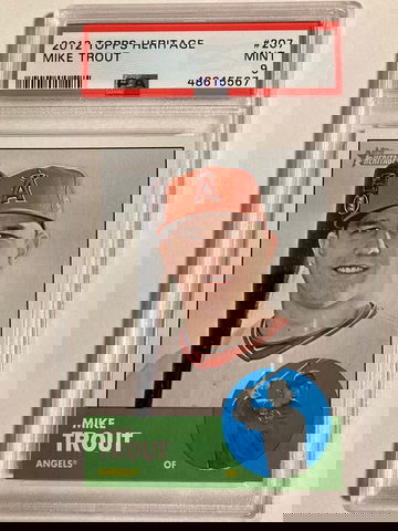 2012 topps heritage mike trout psa 9 mint newly slabbed