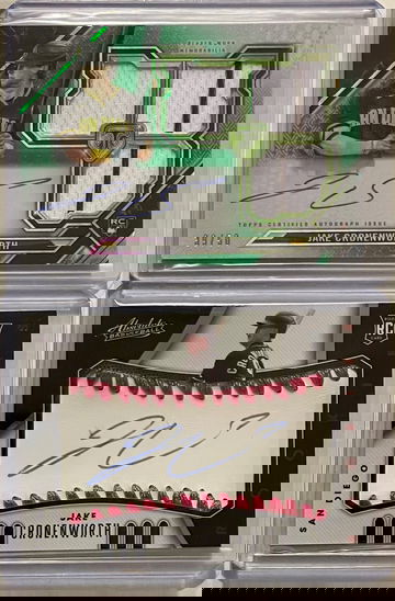 2021 Jake Cronenworth 2 Card On-card Rookie auto lot serial numbered!