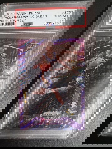 2019-20 Nickel Alexander Walker purple wave prizm #263 PSA 10 RC 