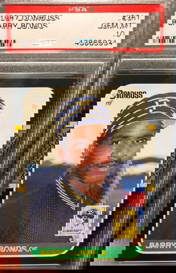 Barry Bonds 1987 Donruss PSA 10