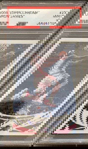 2004-05 Topps Chrome Lebron James PSA 9 MINT #23 2nd Year Cavs Lakers