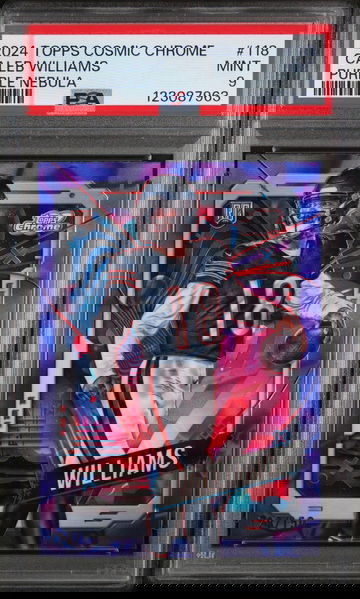 2024 Topps Cosmic Chrome Purple Nebula Caleb Williams #118 /150 PSA 9