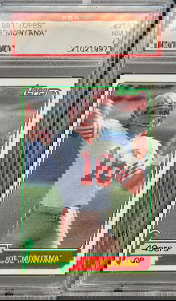 1981 Topps Joe Montana PSA 7