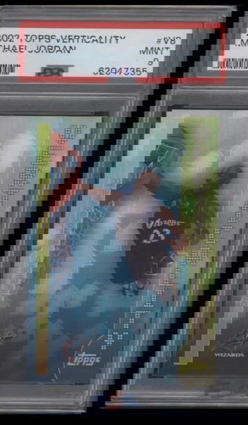 Michael Jordan 2002 Topps Verticality #V8 PSA 9