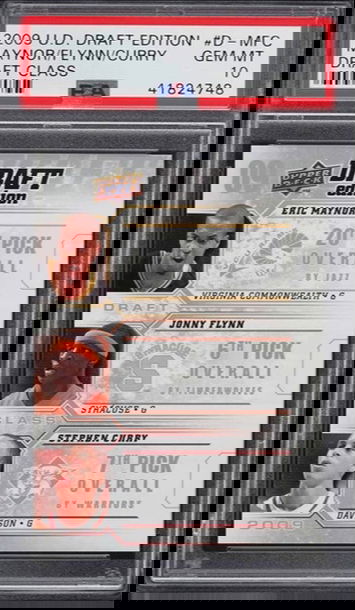 2009 Upper Deck Draft Edition Stephen Curry / Jonny Flynn / Eric Maynor #D-MFC Draft Class PSA 10