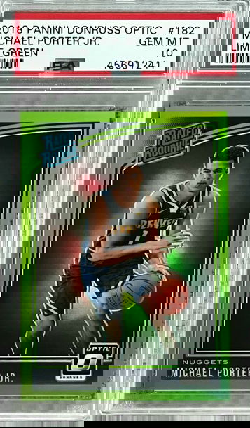 2018 Panini Optic Michael Porter Jr Lime Green /149 RC PSA 10