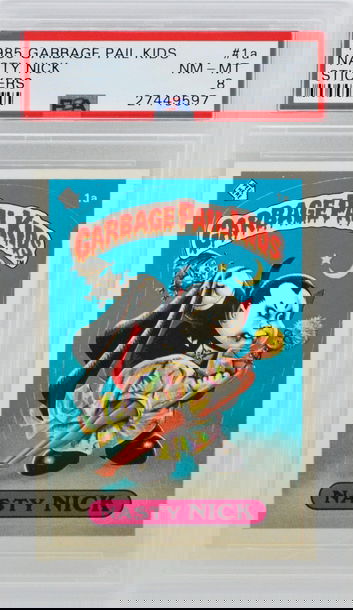 1985 Garbage Pail Kids #1a Nasty Nick PSA 8