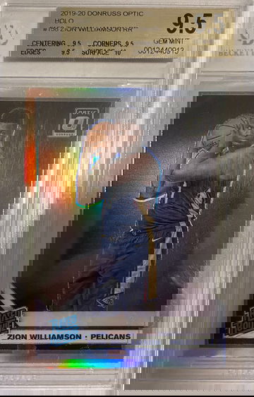 2019-20 Zion Williamson rated Rookie rr #158 optic holo 9.5 true gem + surface 10