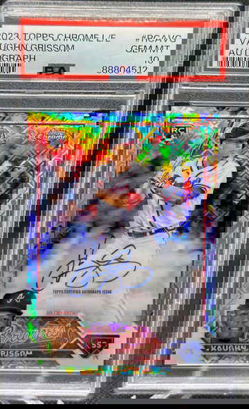 2023 Topps Chrome LOGOFRACTOR REFRACTOR AUTO RC Vaughn Grissom PSA 10 ANGELS!