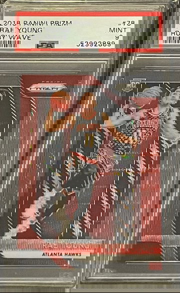 2018 Panini Prizm Ruby Wave Trae Young RC #78 PSA 9 Mint