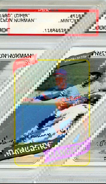 1980 Topps Nelson Norman #518 PSA 9 P1305