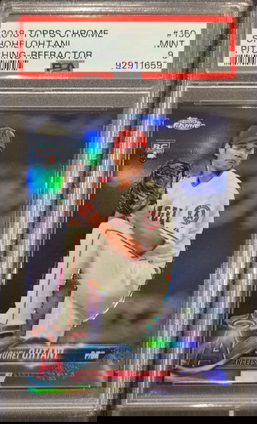 2018 Topps Chrome Shohei Ohtani Pitching-Refractor PSA 9