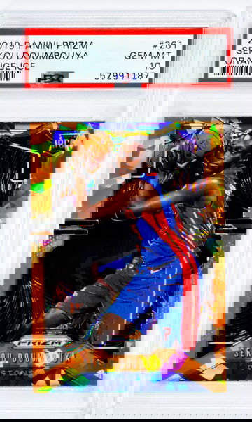 2019 Sekou Doumbouya Panini Prizm  Orange Ice  #261 PSA 10