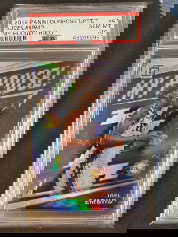 2019 Optic My House Holo Joel Embiid PSA 10