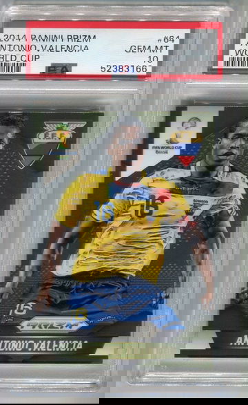 ANTONIO VALENCIA 2014 PANINI PRIZM WORLD CUP #64 PSA 10 GEM MT 52383166 ECUADOR