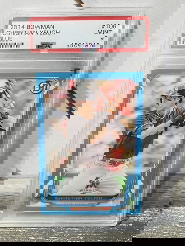 2014 Bowman Blue Yelich Psa 9 /500