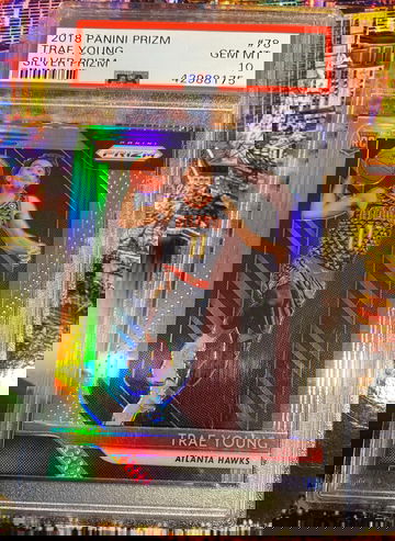 2018 panini prizm #78 Trae young silver prizm gem mt 10