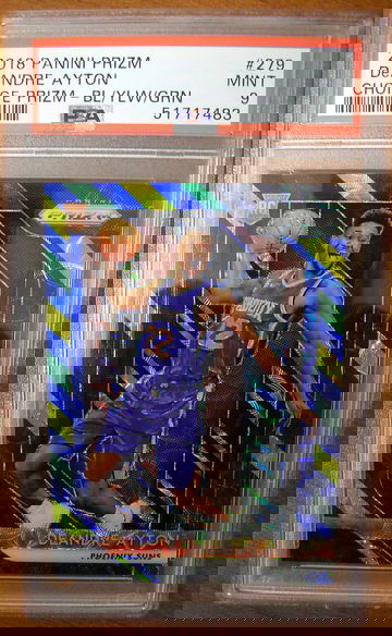 DeAndre Ayton 2018 Prizm #279 Choice Blue/Yellow/Green RC PSA 9 