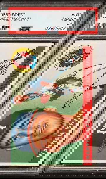 1955 Topps Warren Spahn #31 [BL-2.1]