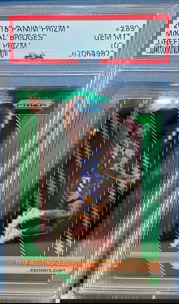 2018 Panini Prizm Mikal Bridges Green Rookie Prizm Psa 10