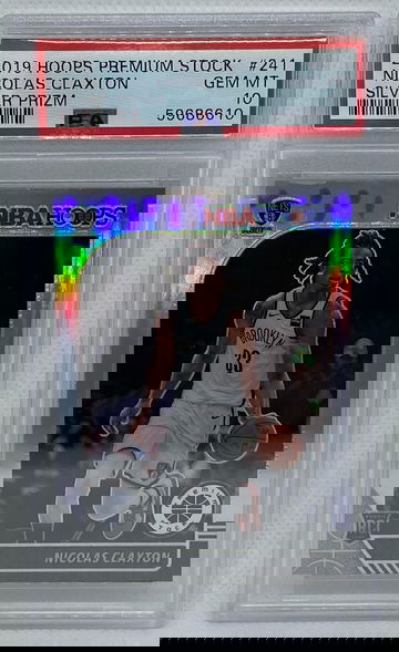 Nicolas Claxton 2019-20 NBA Hoops Premium Basketball Silver Prizm Rookie Card PSA 10