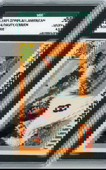 DAVEY O'BRIEN 1955 Topps All American Rc #34 SGC 4.5