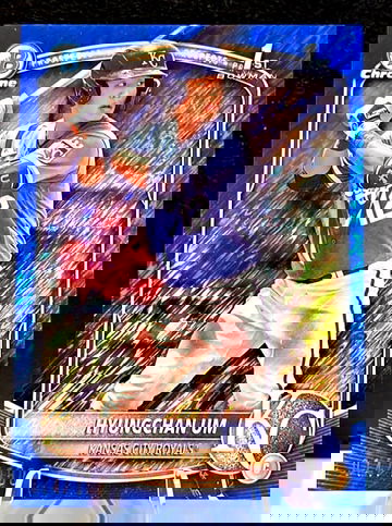 2025 1st Bowman Chrome  Hyungchan Um  Blue Shimmer Refractor  /150  #BCP-119  Royals