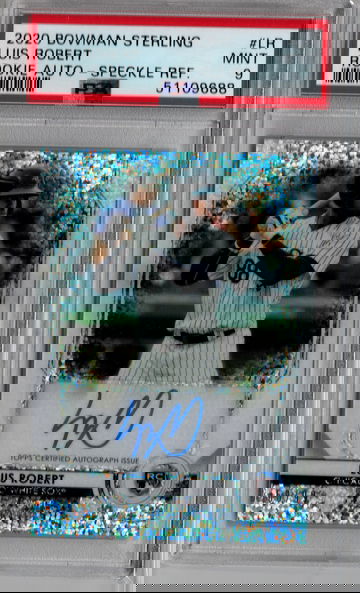 2020 Bowman Sterling Luis Robert AUTO Speckle PSA 9