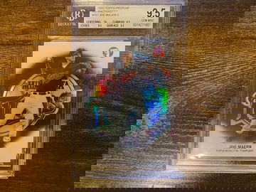 2002 Topps Pristine Joe Mauer Refractor RC BGS 9.5 /1999