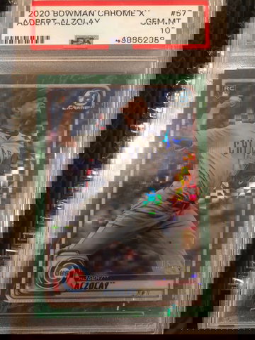 2020 Bowman Chrome X psa 10 Adbert Alzolay /31