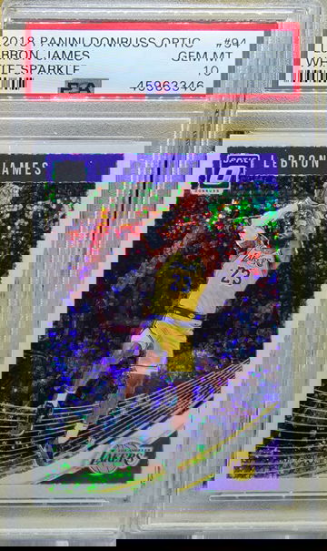 2018 Panini Donruss Optic Lebron James #94 white sparkle PSA 10 Gem mint