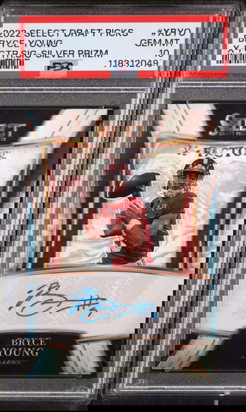 2022 Panini Select Draft Picks X-Fractor Signatures Silver Prizm Bryce Young #XBYO PSA 10