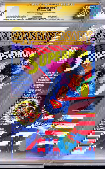 SUPERMAN #400 CGC-SS 9.4 SIGNED BY JERRY ROBINSON & BERNIE WRIGHTSON 1984