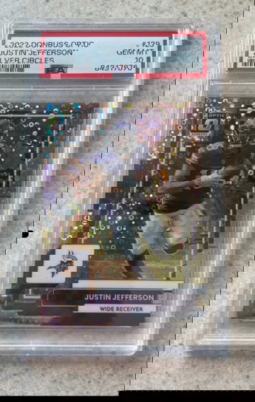 2022 Optic Silver Circles Justin Jefferson PSA 10