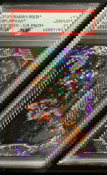 2019 panini prizm #1 kobe bryant hof; widescreen silver fast break psa 10