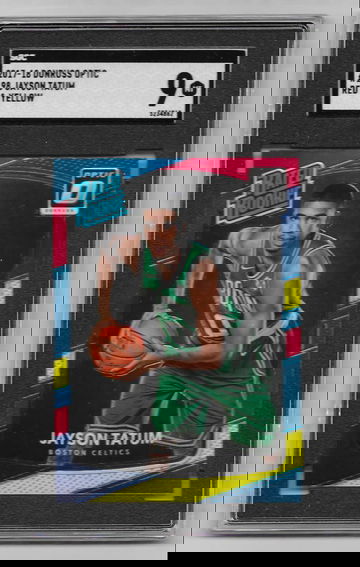 2017-18 Donruss Optic Jayson Tatum RC Red Yellow SGC 9