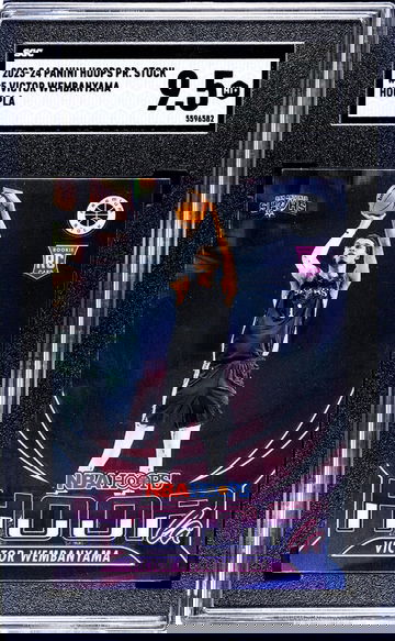 2023-24 Panini Hoops Premium Stock #5 Victor Wembanyama Hoopla SGC 9.5