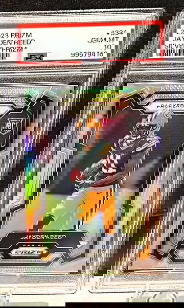 2023 Prizm  Jayden Reed #334  SILVER Prizm (RC)  🔥 PSA 10 🔥GEM MINT  Packers WR 🏈