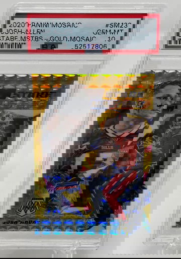 2020 Panini Mosaic Josh Allen /10 Gold Stare Masters SSP PSA 10 GEM MT (CANADA) 