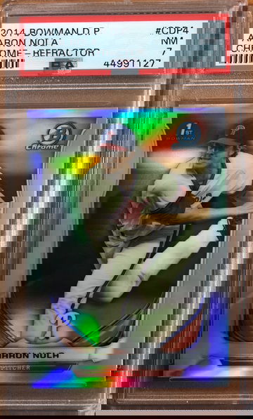 2014 Bowman Chrome Draft Refractor Aaron Nola PSA 7