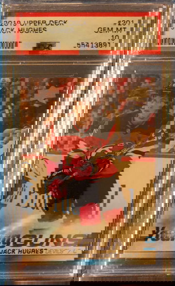 2019 Upper Deck Jack Hughes Young Guns #201 PSA 10